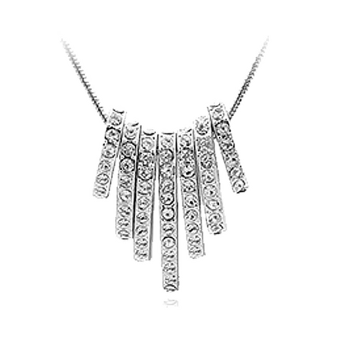 CJ7 6 Diamond Strips Necklace