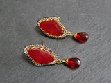 E15 Red Big Stone with Dim & Red Pearl Latkan