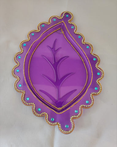 Purple Leaf Puja Thali PS3