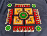 Square with Rectangle Patta Rangoli R3