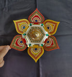 Collapsible Diya Rangoli (White Base) R5