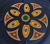 Round Intricate Red & Yellow Rangoli R6