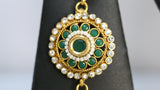 S37 White Green Moti Mala