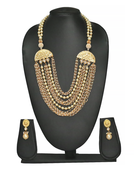 S54 Layered gold necklace set