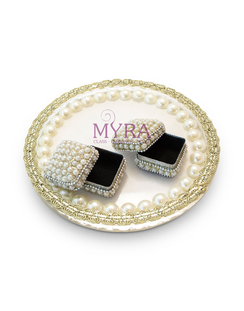 Stainless Steel Golden And Silver Ring Ceremony Tray, Size/Dimension: 10  Inch (dia) at Rs 350 in New Delhi